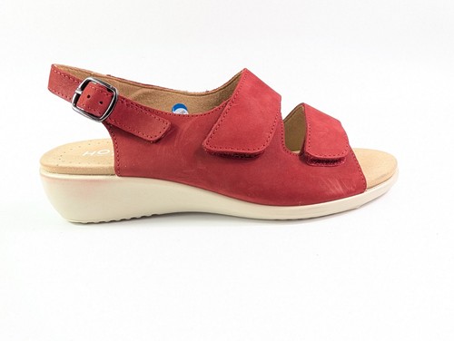 Hotter easy red leather - red,