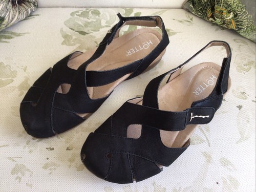 Hotter black nubuck - black, exf