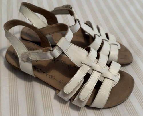 Hotter white leather sandals