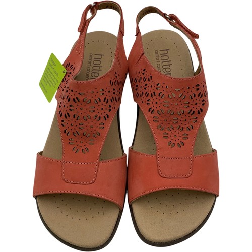 Hotter coral leather cut out - leather, cut-out