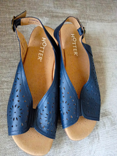 Hotter navy leather - navy,