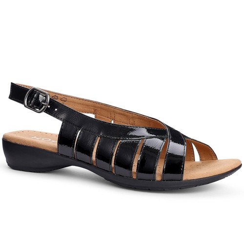 Hotter black patent sundown - hotter,