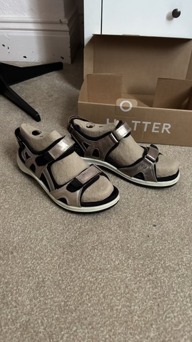 Hotter gold adjustable sandals - hotter,
