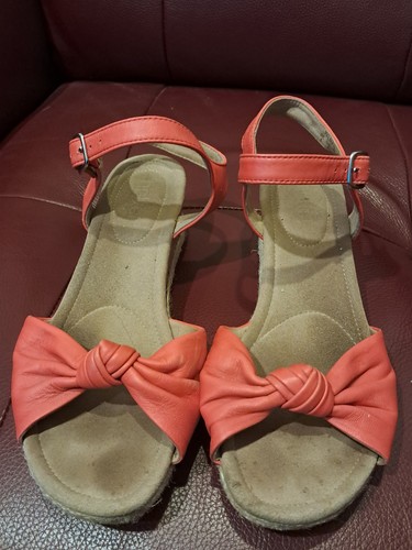 Hotter red leather - leather, anklestrap