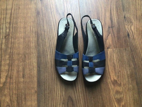 Hotter blue leather sandals