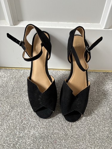 Hotters ladies black suede - hotters,