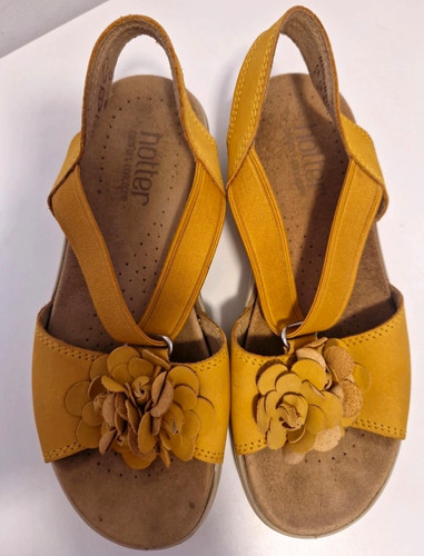 Hotter yellow leather strappy - hotter,