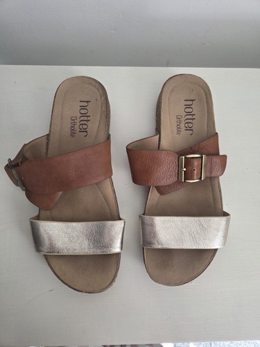 Hotter tan and gold buckle - tan,